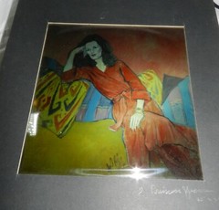 Signed Letter from Artist George A. Rizzo plus 9 Color Transparencies of his Art