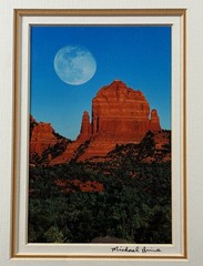 Signed Michael Irvine Photograph “Blue Moon Dome” Framed – Sedona, Arizona