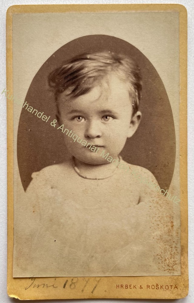 orig. CDV photo photograph child children around 1877 Pilsen Roskota