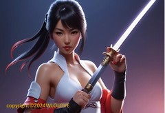 Beautiful Sensual Asian Girl Anime B on Quality semi-gloss Photo Paper 11″ x 17″