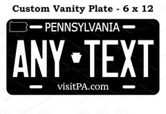 Pennsylvania Black White Custom License Plate Tag For Auto Car ATV Bike Keychain