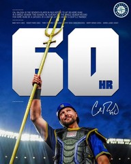 Cal Raleigh 60 Homeruns Seattle Mariners 8×10 Print-FREE SHIPPING