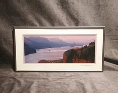 Crown Point Sunset Columbia River OR WA Ken Burkhart Photography Framed 8 X 16″