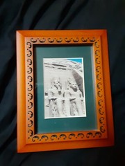 Framed Photo Egypt Abu Simbel Pharaoh Lovely Frame Engraved Scroll Pattern Neat