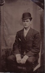 Ferrotype / Tintype – Gentleman with Hat – Circa 1890s