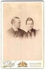 Photograph Karl Ruf, Karlsruhe, Amalienstraße 26, middle-class couple