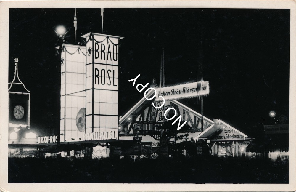 Photo Munich Oktoberfest Bräu Rosl Hacker Pschorr Märzen Around 1950 X53