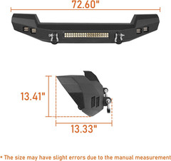 JK Wrangler Full Width Front Bumper for Jeep JK Wrangler 2007-2018 2/4 Door – Ro