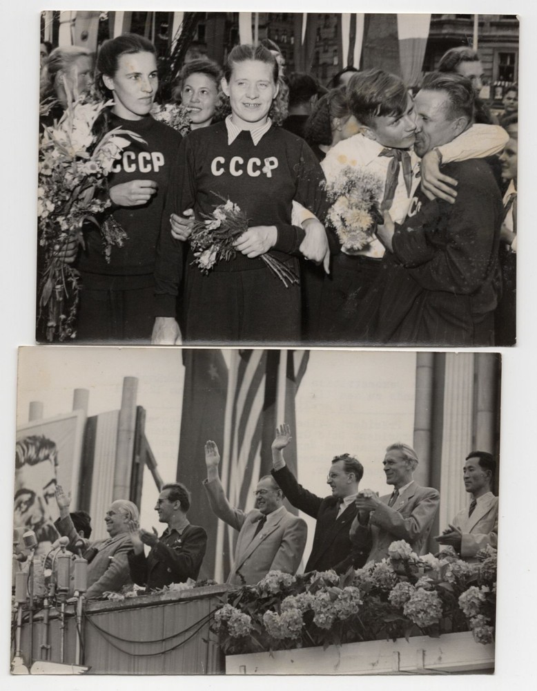 Photos GDR III World Festival 1951 press photos Pablo Neruda friendship