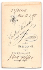 Photograph Gustav Karsch, Dresden, Antonstrasse 2, Paul Fischer in portrait