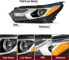 Halogen Type Headlights Assembly Fits 2018 2019 2020 2021 Chevy Equinox OE Style