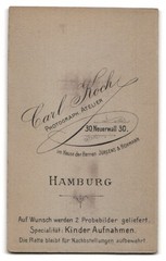 Photograph Carl Koch, Hamburg, Neuerwall 30, portrait young lady in fashionable K