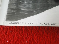 Vintage 1930s/40s Colorado Linen Backed Silver Gelatin Photo Isabelle Lake