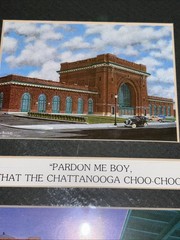 Matted Pictures of Chattanooga Choo Choo Station And Engine Tennessee 8”x11.5”