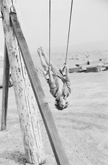 Analog Photo Print Pin Up Swing Woman Beach Size 30X40cm