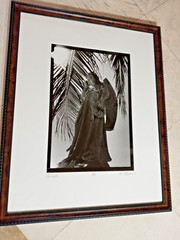30×24 BLACK & WHITE ART PHOTO ANGEL STATUE BLACK FRAME by Neil R. Brown Ltd Ed