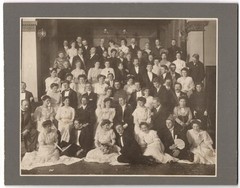 Photograph group photo of a dance lessons circle 1910, Otto Pfahl, Else Seidel,