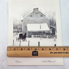 Dick Brown 8×10 Photo Amish Horse & Buggy Winter Signed 75/250 Authentic Country
