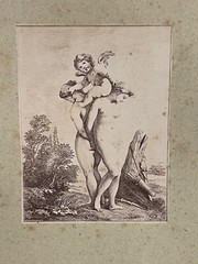 Curiosa Albumen Photograph Engraving François Boucher A. Calavas Paris 1875