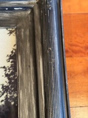 Vintage Man on Bicycle Farmhouse Photo Art Wood Frame