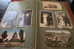 Great old photo postcard album – 200 photos and cards from around 1910