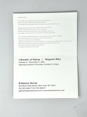 Noguchi Rika (b. 1971) Art Announcement Card / Fold Out Poster Print 2005
