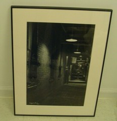 ART PHOTOGRAPHY Dark Brick Hallway shot B&W by L. Santucci Frames 18x24in