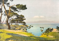Vintage Cote d’Azur France Coastal Landscape Print 15×11 French Riviera