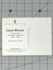 Koufax Strikeout, June 1963 – Leigh Wiener Art Show Announcement Card 1998