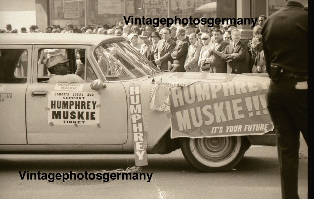 Z5969 Negative from 1968 Hubert Humphrey + Edmund Muskie Presidential Campaign