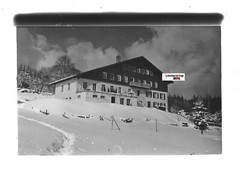 Black And White Positive Photo Glass Plate 13X18 Cm Chaume Des Veaux Chalet