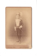 CDV photo cute little boy in uniform/Ulan-Hanover 1889