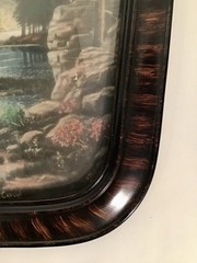 Antique W.A. Carson Wildlife Photograph Artwork Bubble Frame Moose Hunting