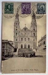 Postcard photograph Porto Alegre, Igreja N. S. das Dores 1912 Brazil