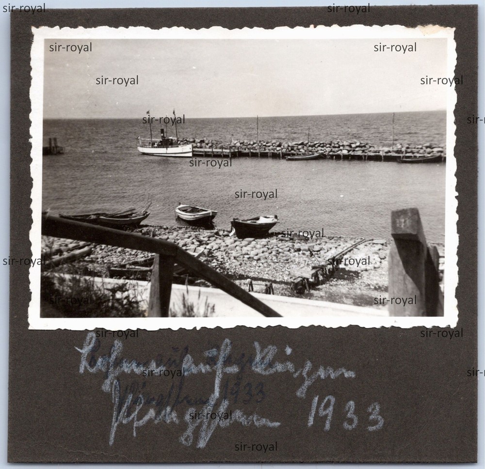 Rügen 1933-Port-1930s-Photo 10x9cm