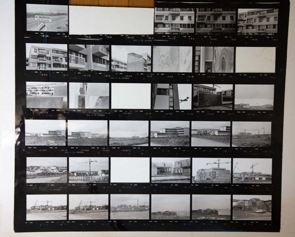 Photo Print Large Contact Sheet 1980 Various Views Normandy 40X50cm