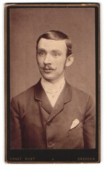 Photograph Ernst Rost, Dresden, Wettinerstrasse 15, portrait elegant gentleman with