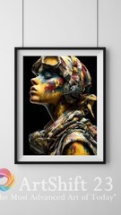 Printable Wall Art Abstract Gold Black Digital Download Home Decor Ai