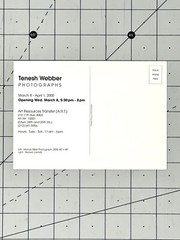 Tenesh Webber Art Announcement Card March 2000 Photography
