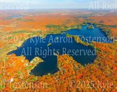 Archibald Lake, Lakewood, Oconto Co., Wisconsin, Overhead Photo. Frame Optional.