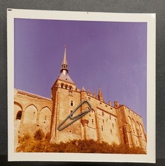 Photo View Mont Saint Michel Abbey Monastery Monk France 1971b Color House