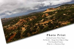 Caprock Canyons Photography Print: Texas Panhandle Stormy Sky Landscape Photo
