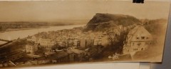 OLD GLORY FLIES FROM EHRENBREITSTEIN FORTRESS RHINE GERMANY 1919 PHOTOGRAPH