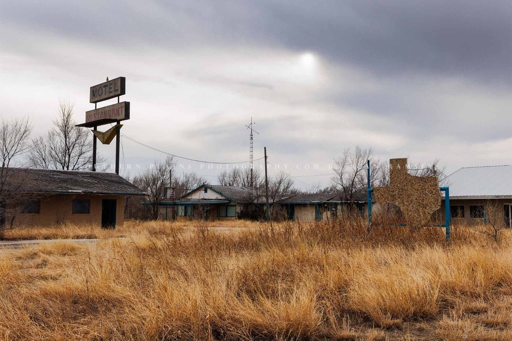 Abandoned Motel Photography Print: Texas Panhandle Route 66 Roadside Photo