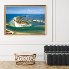 Honeymoon Island Aerial Photo, Florida Beaches Photography Wall Art Beach House