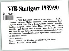 38175117 – 7000 Stuttgart VfB Stuttgart football team 1989