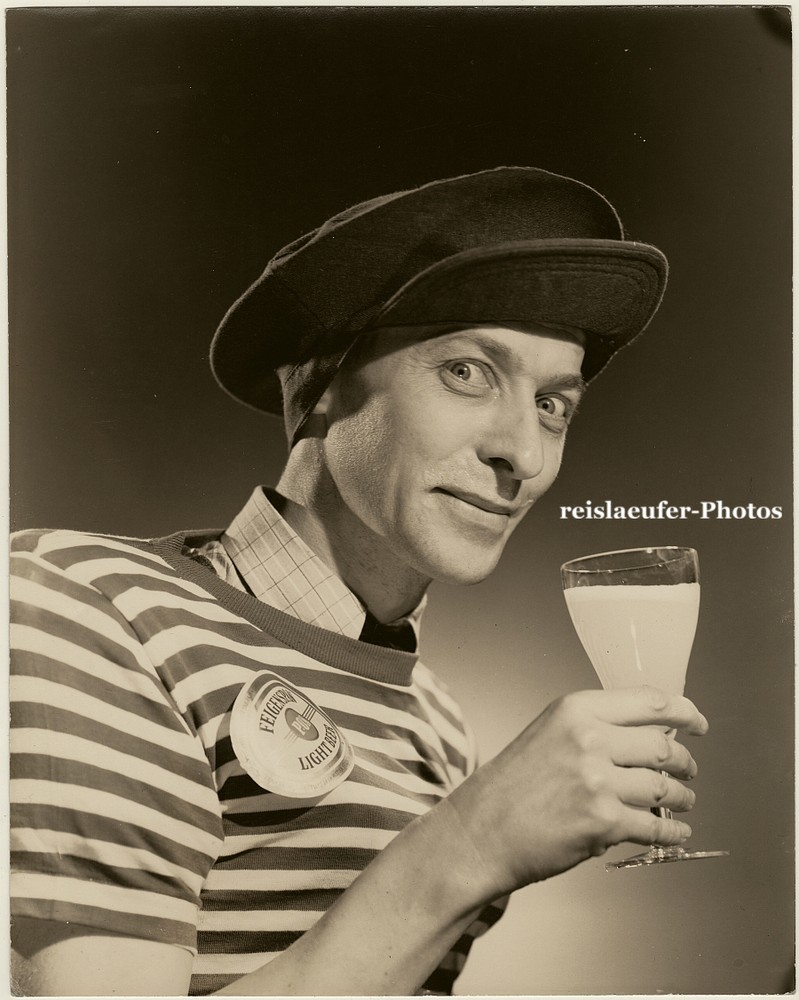 Weird Beer Advertising, Large Original Photo, c.1930