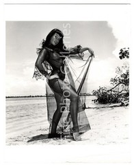 1954 BETTIE PAGE Original Female Nude BUNNY YEAGER Miami FL Key Biscayne Photo