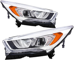 Headlight Assembly Fit for 2017 2018 2019 Ford Escape Halogen Projector Headlamp