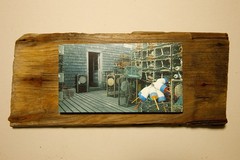 Driftwood Mounted Seascape – Southwest Harbor Shanty, Maine